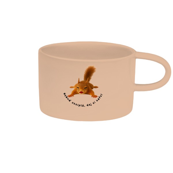 Hrnek Makronka s potiskem Chcíplá veverka