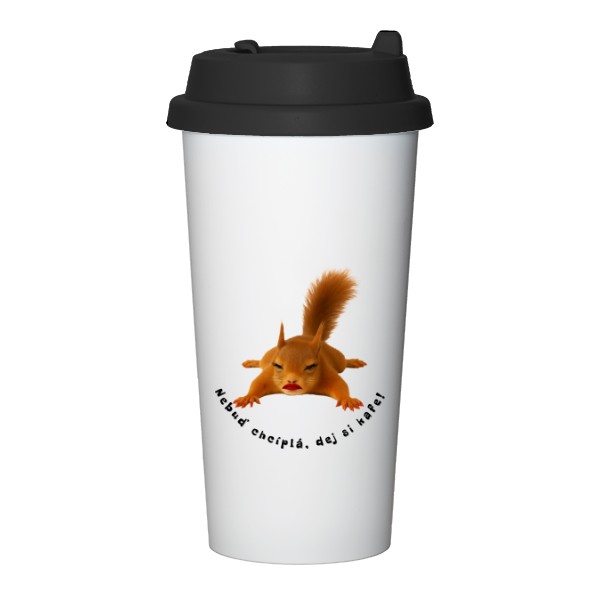 Cestovní termohrnek s potiskem Na přežití do práce